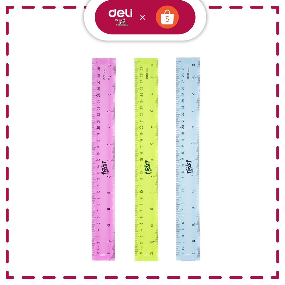 

Deli Penggaris Lipat Flexible untuk penggunaan ringkas dan portable 30cm E6209