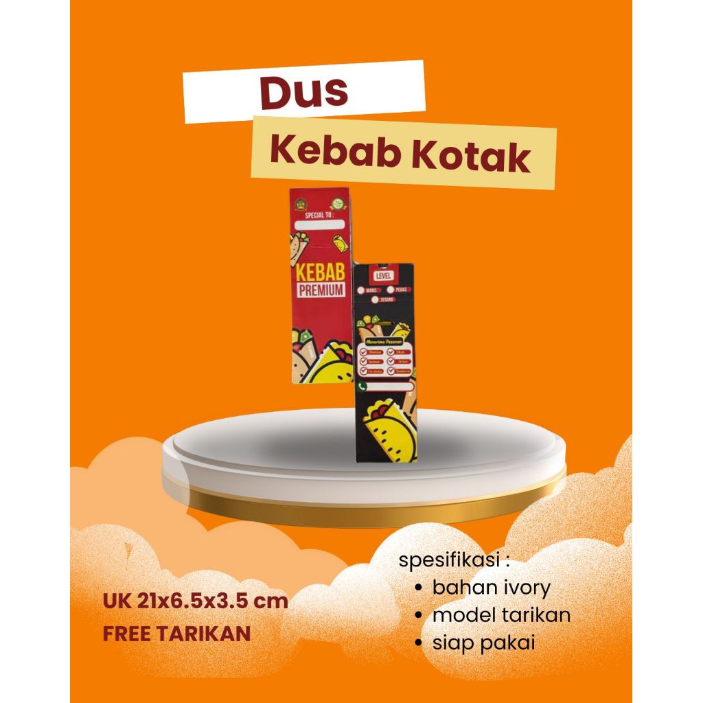 

[30 PCS] DUS KEBAB KOTAK | BUNGKUS KEBAB | KEMASAN KEBAB| KERTAS KEBAB