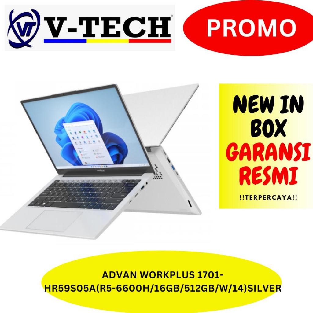 LAPTOP ADVAN WORKPLUS 1701-HR59S05A(R5-6600H/16GB/512GB/W/14)SILVER