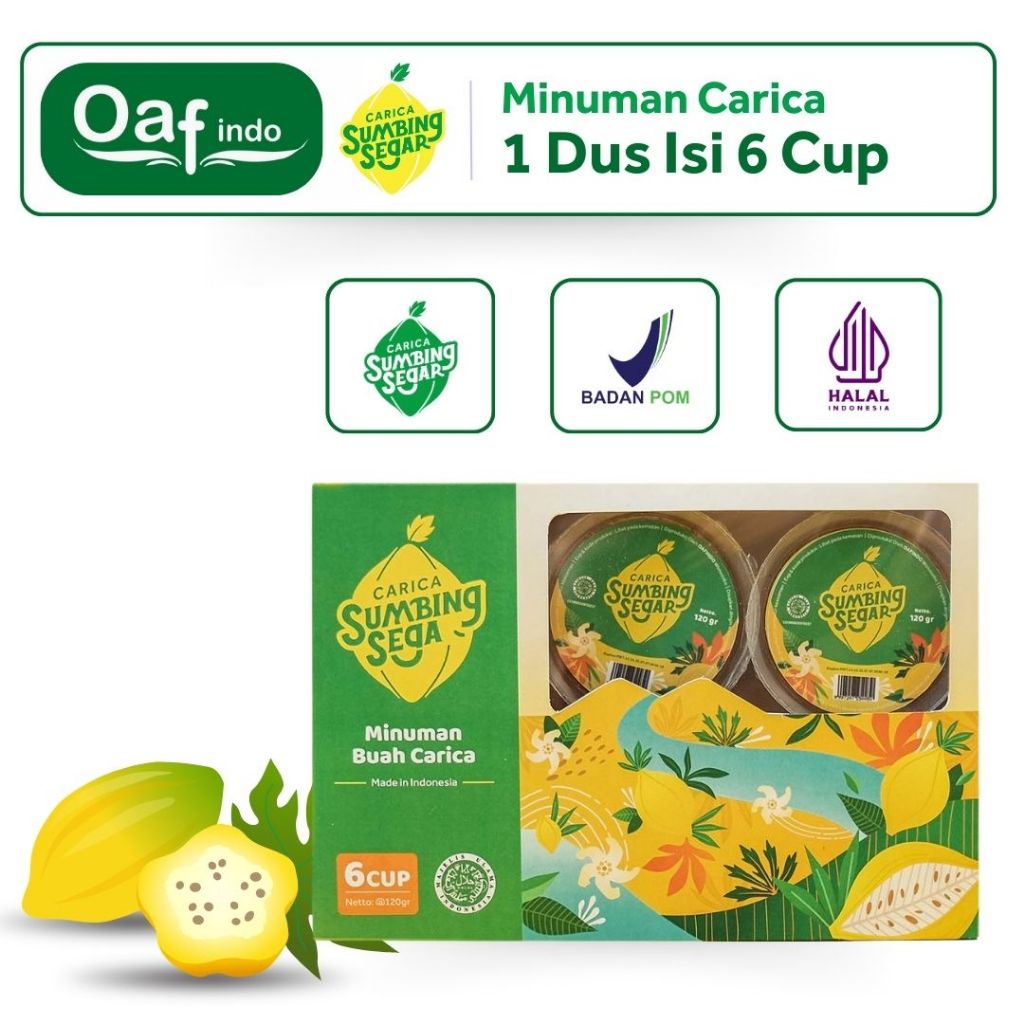 

Sumbing Segar Minuman Buah Carika isi 6 Cup Khas Dieng Oleh-Oleh Karica Wonosobo