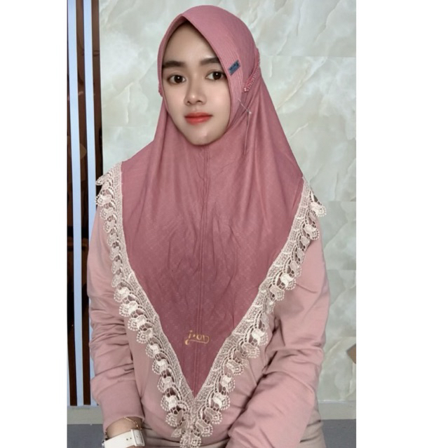 230 hijab instant pad tali blink renda DOA IBU standart jersey varalle ory by Bu Nyamin