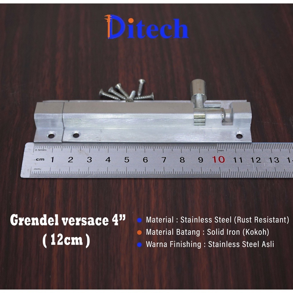 Grendel Jendela Aluminium Kuat Anti Aus Versace 4"/Grendel Jendela