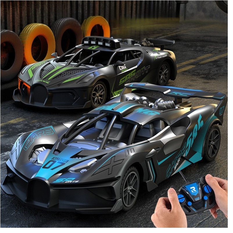 Mobil Remote Kontrol Drift Racing, Desain Futuristik, Kecepatan Tinggi, Mainan untuk Anak & Dewasa