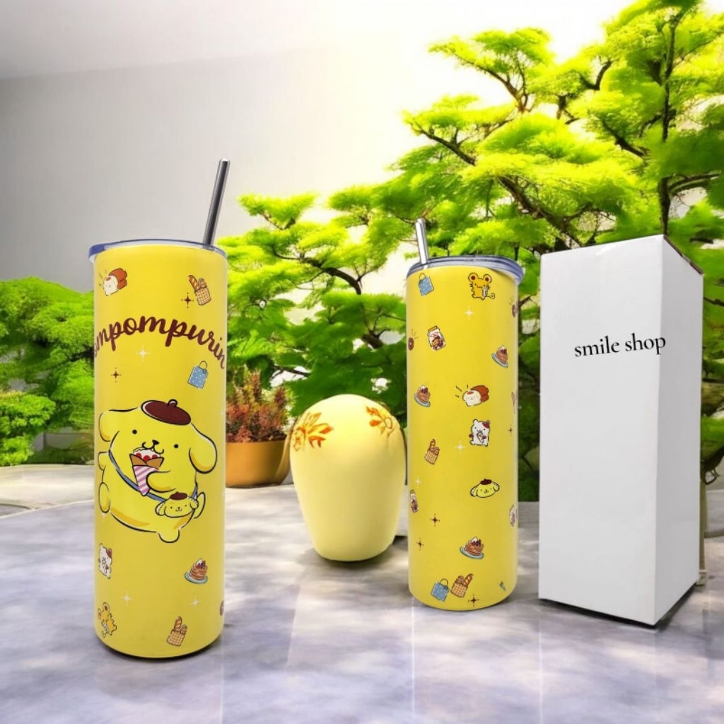 tumbler botol minum stainless steel 304,karakter melody,tahan panas/ es batu 3-5jam , 600ml long,ext
