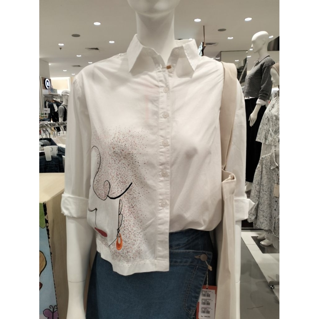 KEMEJA PUTIH CANVAS TRISET S-XL