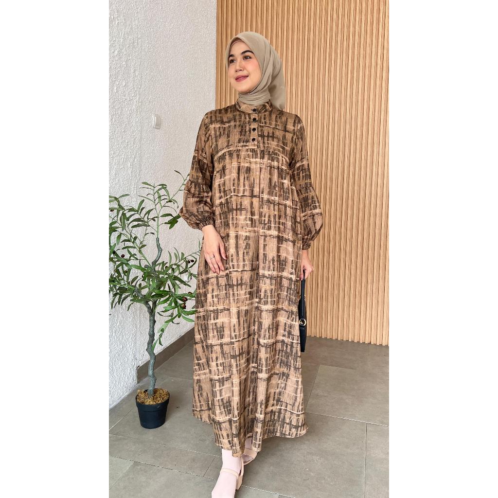 WARNA FASHION/ MIDI DRES / CRESPO / BAJU WANITA MUSLIM/GROSIR TANAH ABANG