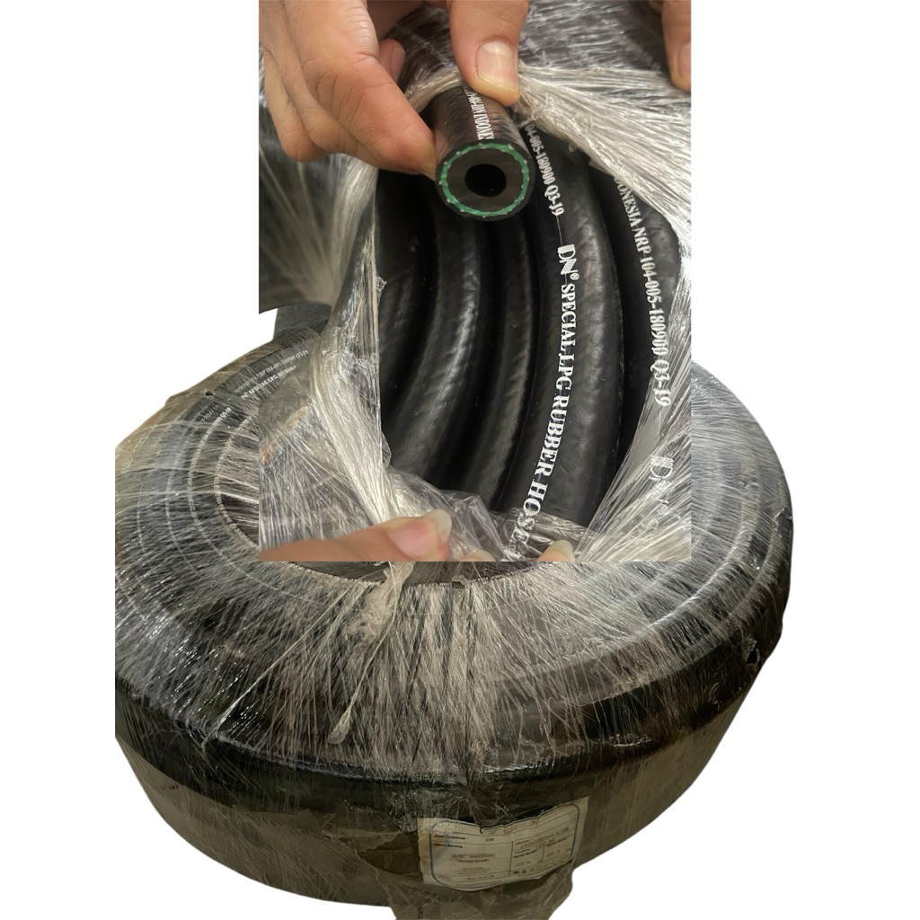 Selang Gas 3 Lapis Merk “DN” HITAM  LENTUR TEBAL