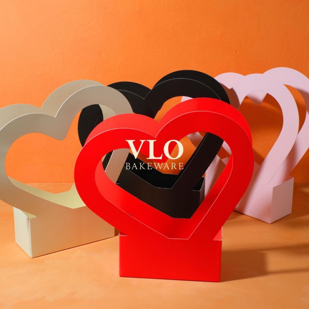 

[1 SET ISI 10 PCS] Kotak bunga valentine bentuk hati | valentine flower box heart shape korea