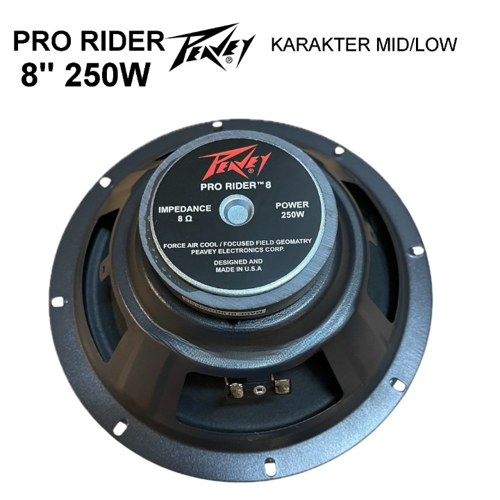 Speaker Komponen Pro Rider 8 inch 250watt PRORIDER Speaker 8'' 250 WATT mid/low
