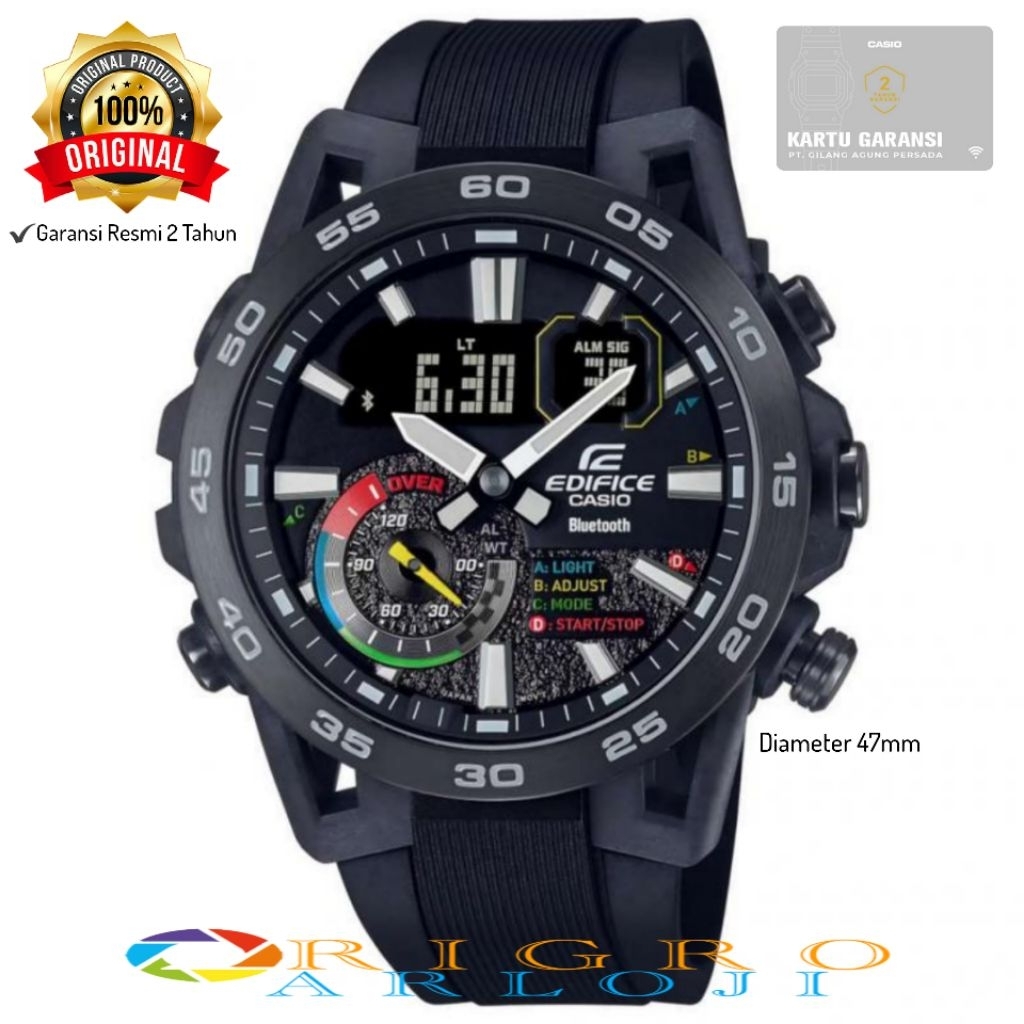 Jam Tangan Pria Casio EDIFICE ECB-40MP-1ADF Original Garansi Resmi 2 Tahun - Bluetooth