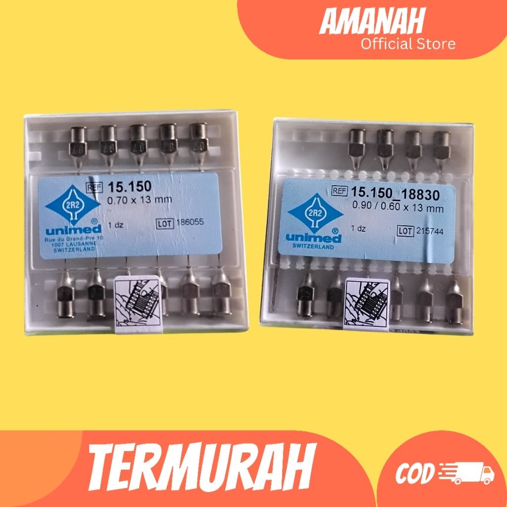 JARUM Socorex 0,7 & 0.9 X 13 mm unimed original anti karat