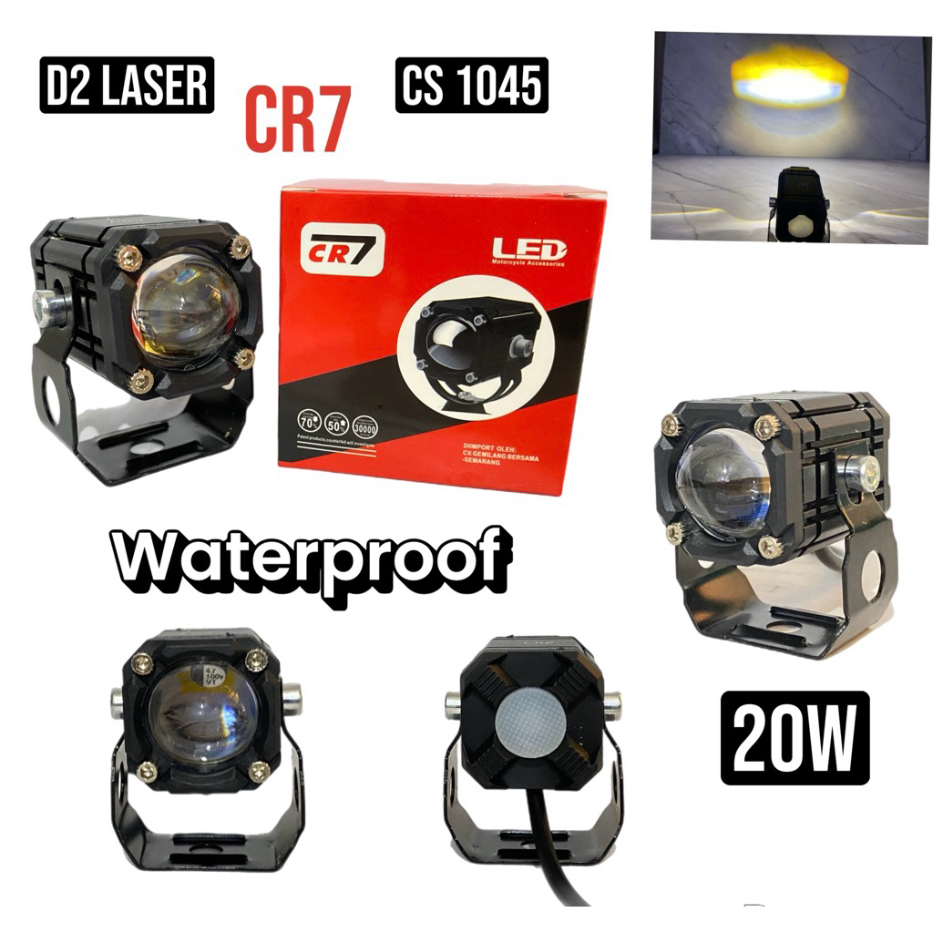 Original CR7 D2 Laser  Lampu Tembak Laser CR7 CS 1045 Waterproof 20Watt D2 Laser Gun Lampu Tembak So