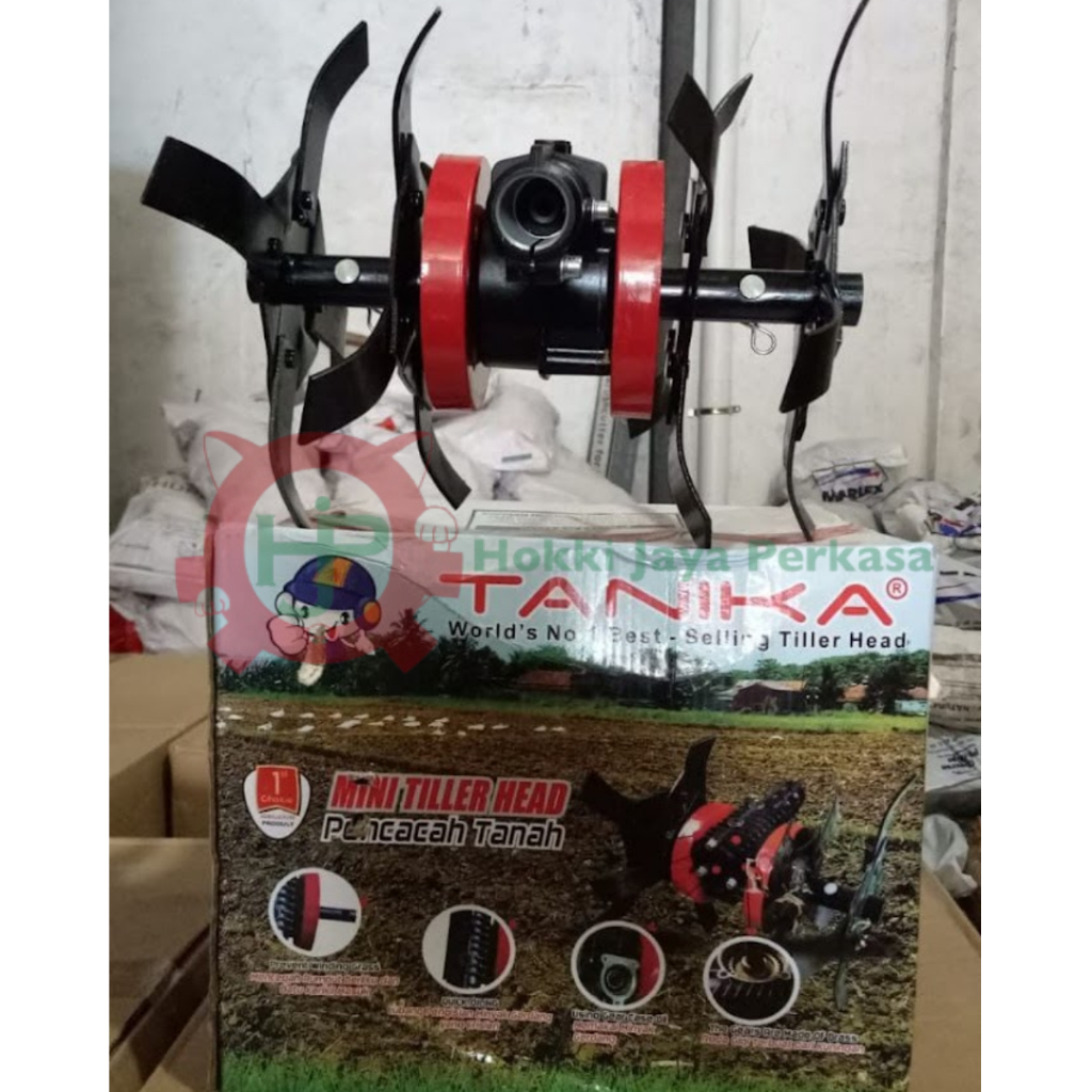 TANIKA Alat Penggembur Tanah Mini Tiller Head Bilah Cakar Baja Pencacah Tanah