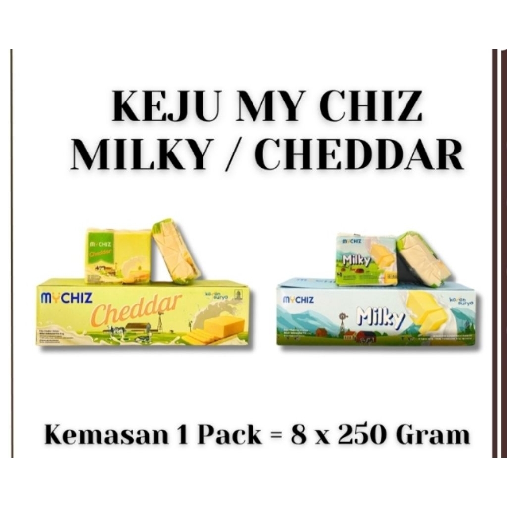 

Keju MYCHIZ MILK 250G 8PCS 1slop