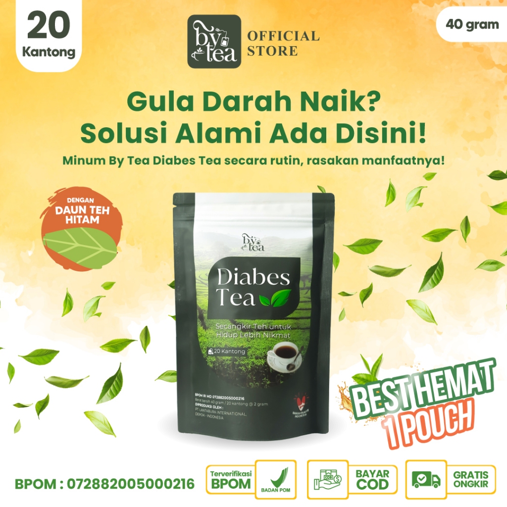 

Bytea Diabes - Minuman Instan Teh Celup Herbal Bantu Turunkan Gula Darah & Kolestrol Tinggi BPOM