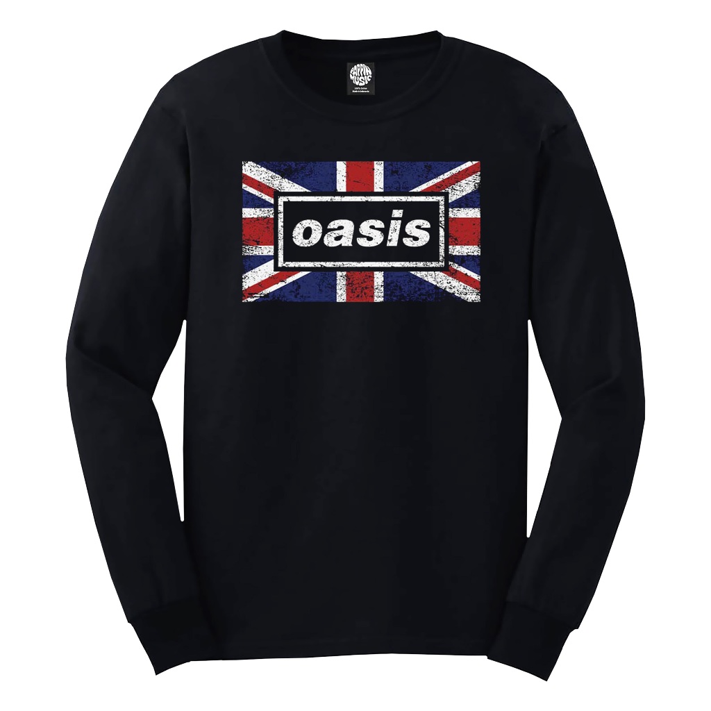 KAOS BAND BEST QUALITY, KAOS MUSIK KAOS OASIS ENGLAND LENGAN PANJANG --PLASTISOL--