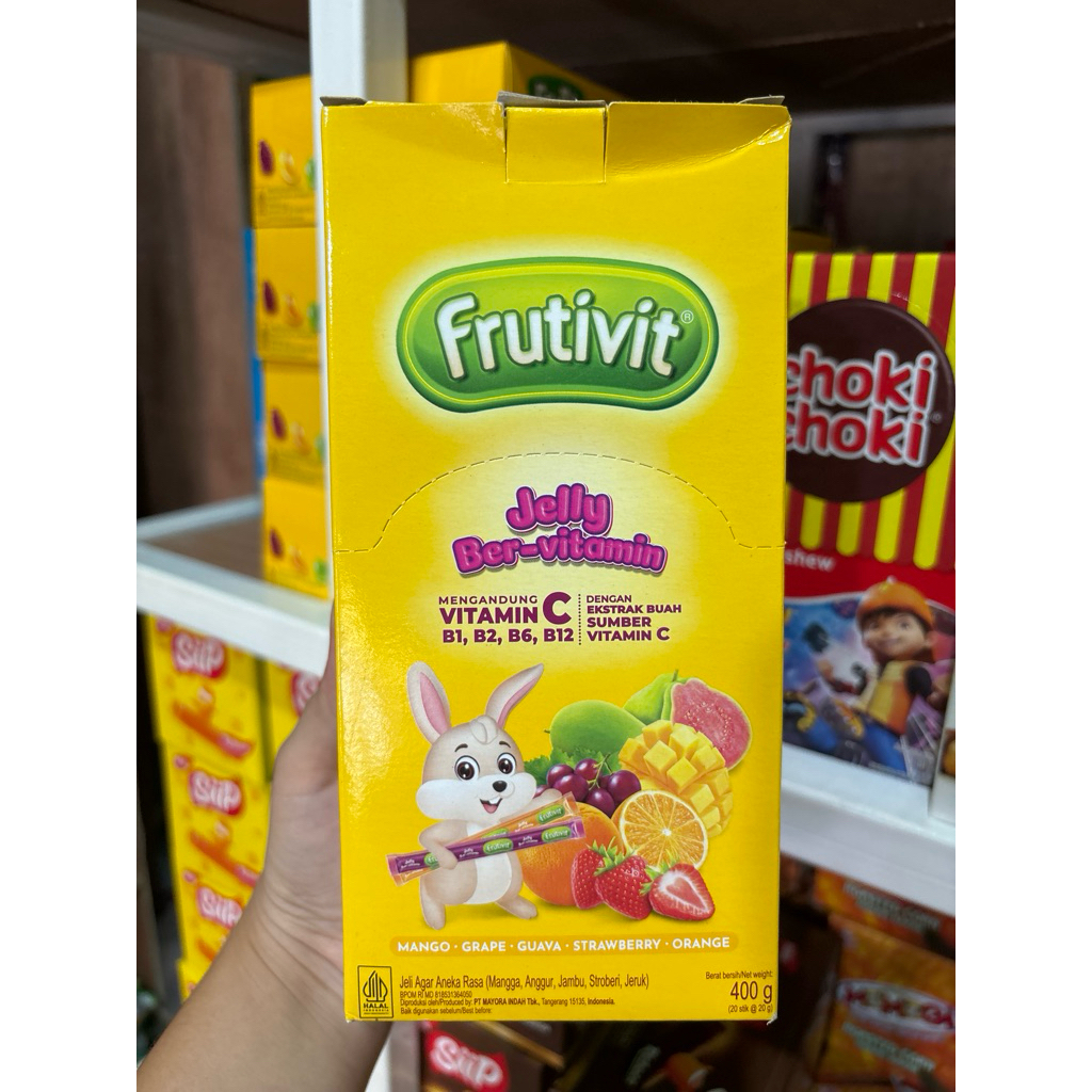 

frutivit jelly bervitamin 1box isi 20stik @20gr (grosir)