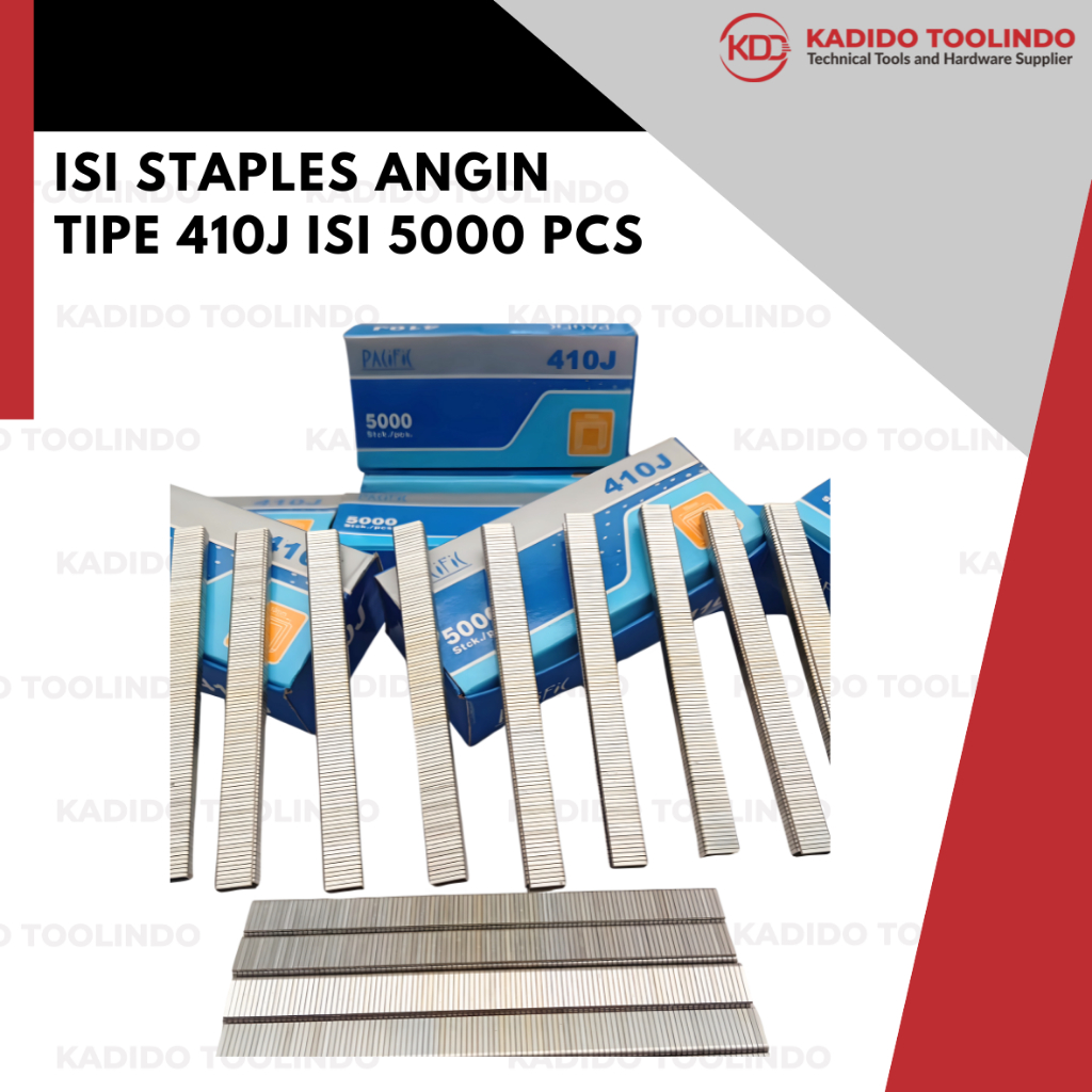 

Isi Staples / Industrial Staples / Isi Staples Angin Tipe 410J isi 5000 pcs