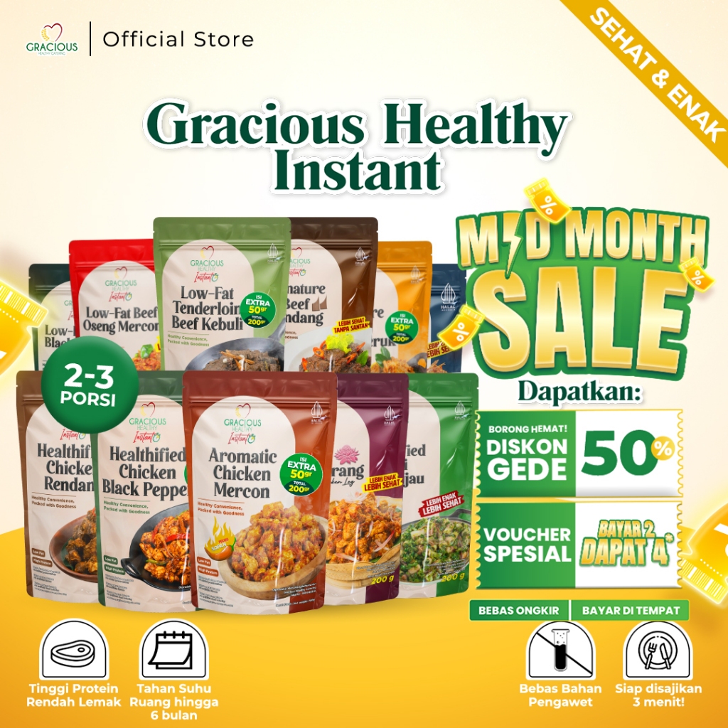 

Gracious Healthy Instant (Makanan Instant Sehat Siap Saji) || 200gr
