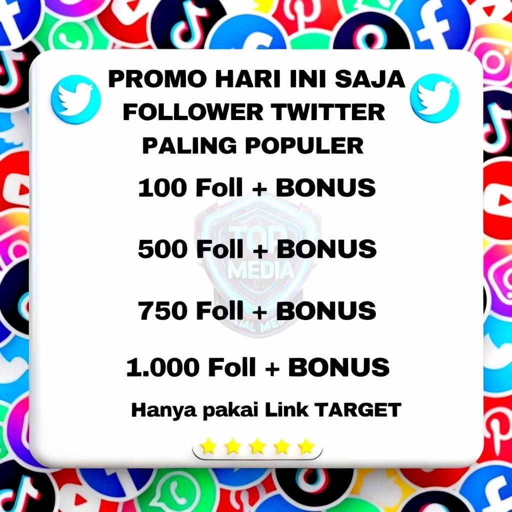 Best Seller Followers+Lik Twitter/X Termurah Real Permanen