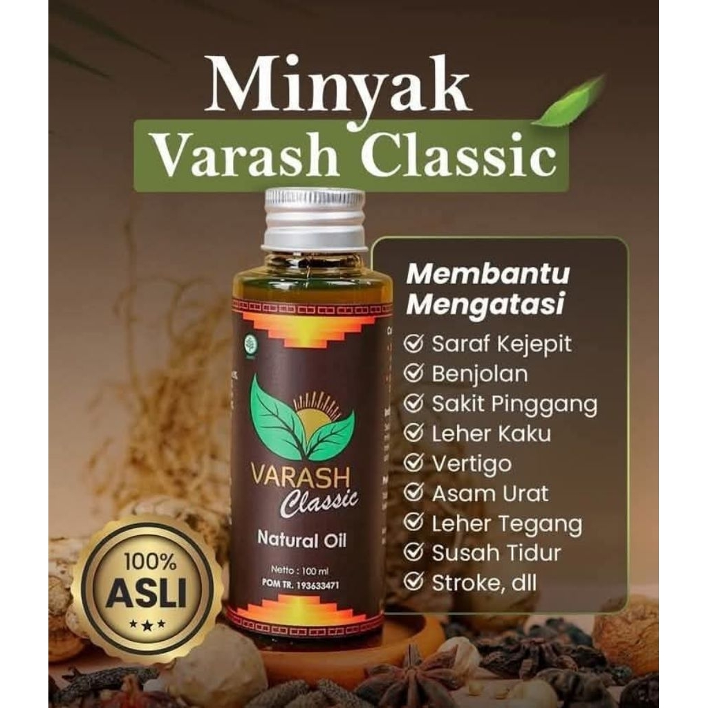 MINYAK VARASH CLASSIC 100ML - VARASH CLASSIC TERAPI KESEHATAN DENGAN MINYAK VARASH
