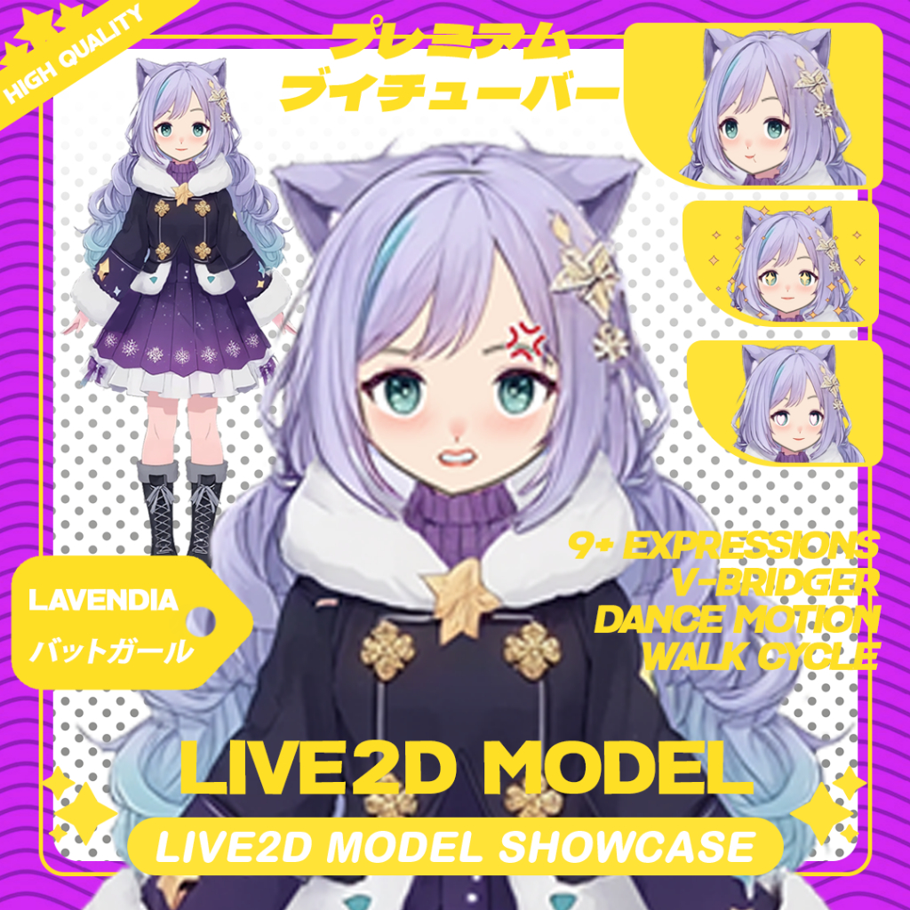 VTuber Model Premade – Winter Neko Girl | Vtuber Model 5