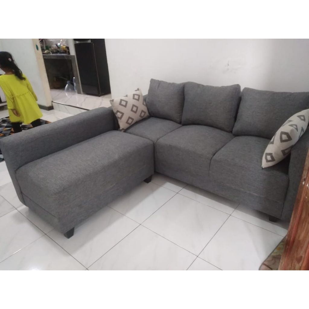 SOFA L SUDUT MINIMALIS BERKUALITAS MALANG, SOFA KEKINIAN