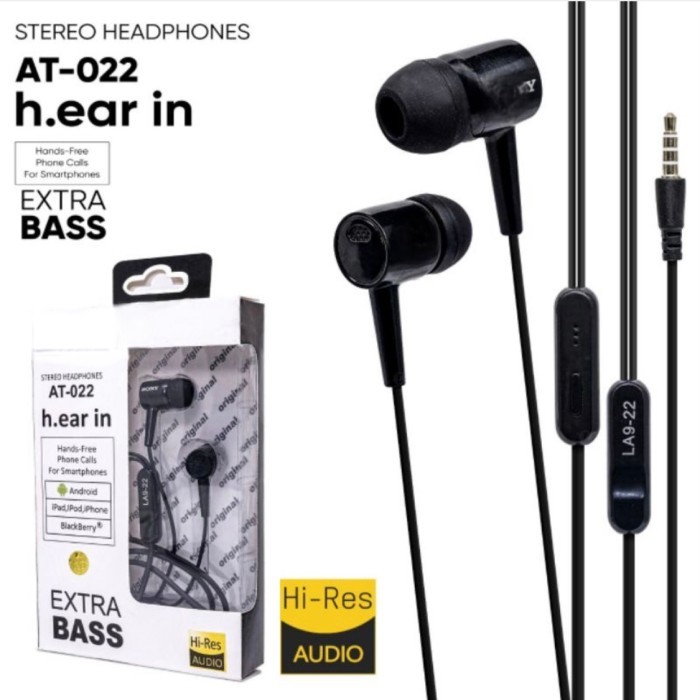 HEADSET SONY AT-022 GRADE A Extra Bass | Grade A Original Quality Hi-Res Audio + Mic