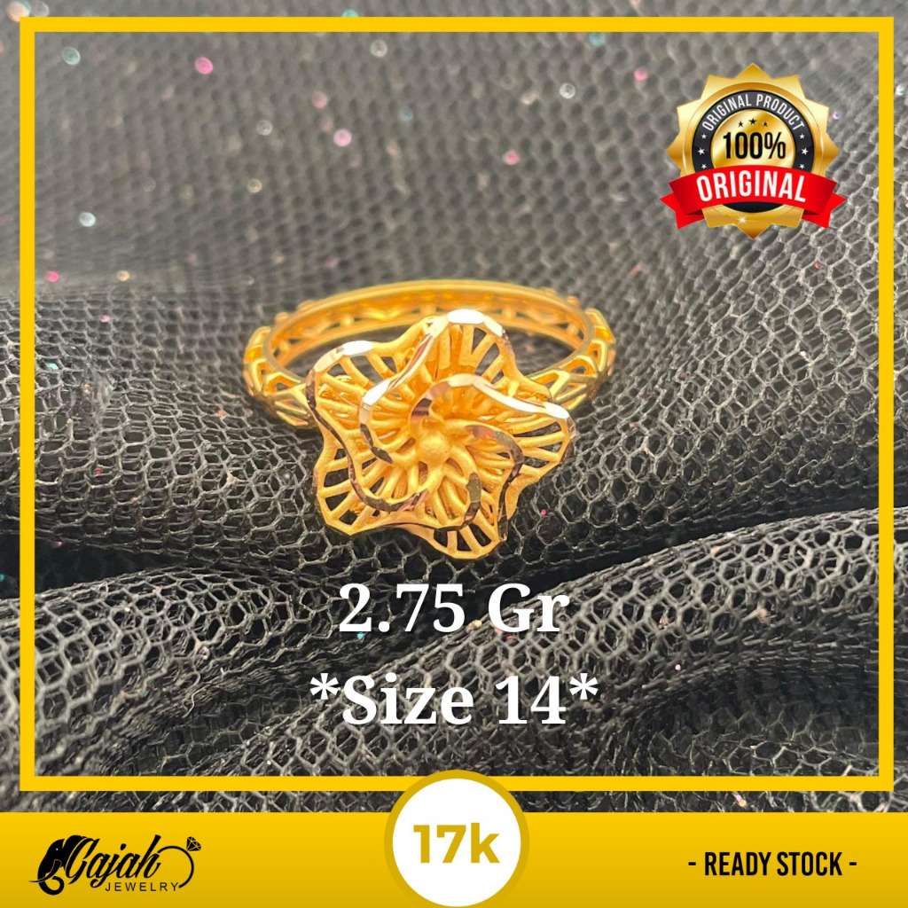 Cincin Emas 17K 2.75 Gram Toko Emas Gajah Online Salatiga 7834