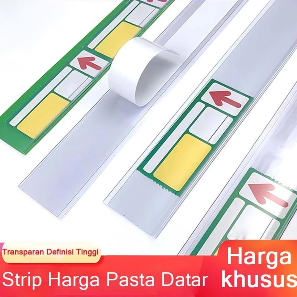 

10pcs Papan Harga Rak Minimarket 900mm Transparan