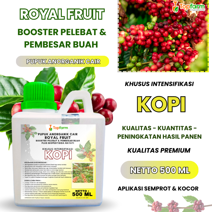 Pupuk Pelebat Buah Kopi/ Pupuk Booster Buah Kopi/ Pupuk Pelebat Buah Kopi Cepat Berbuah Lebat/ Pupuk