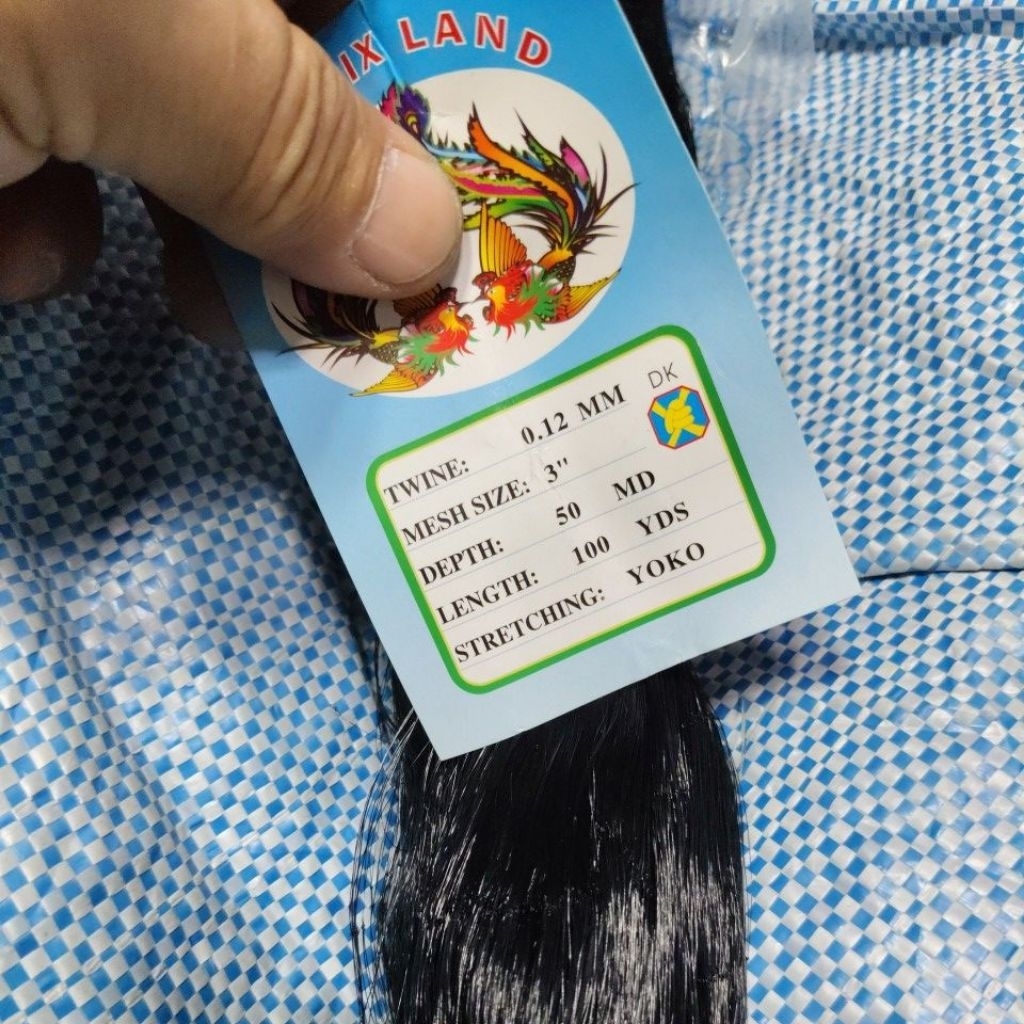 012 jaring burung hitam 3" - 50md 100yds jaring saja belum ada benang list jaring