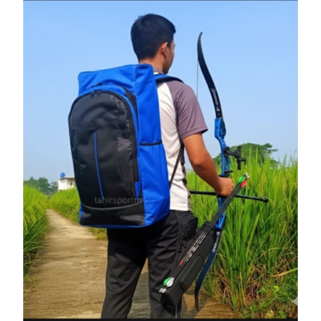 Tas ransel panahan Big Bow Bag Recurve Tas Busur Panah Double Shoulder Tas Ransel Hunting Archery Ta