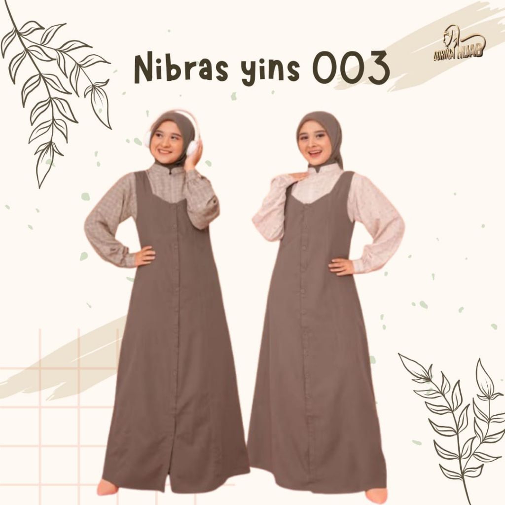 NIBRAS YINS 003 / Nibras pride/ Gamis Nibras / gamis remaja / overal set / inner set