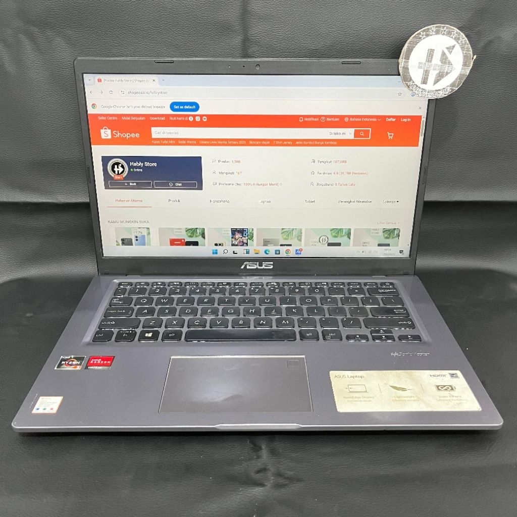 LAPTOP ASUS VIVOBOOK X415DAP M415DA AMD RYZEN 3 3520U 8GB SSD 512GB & 16GB 14 INCH SECOND MULUS BERG