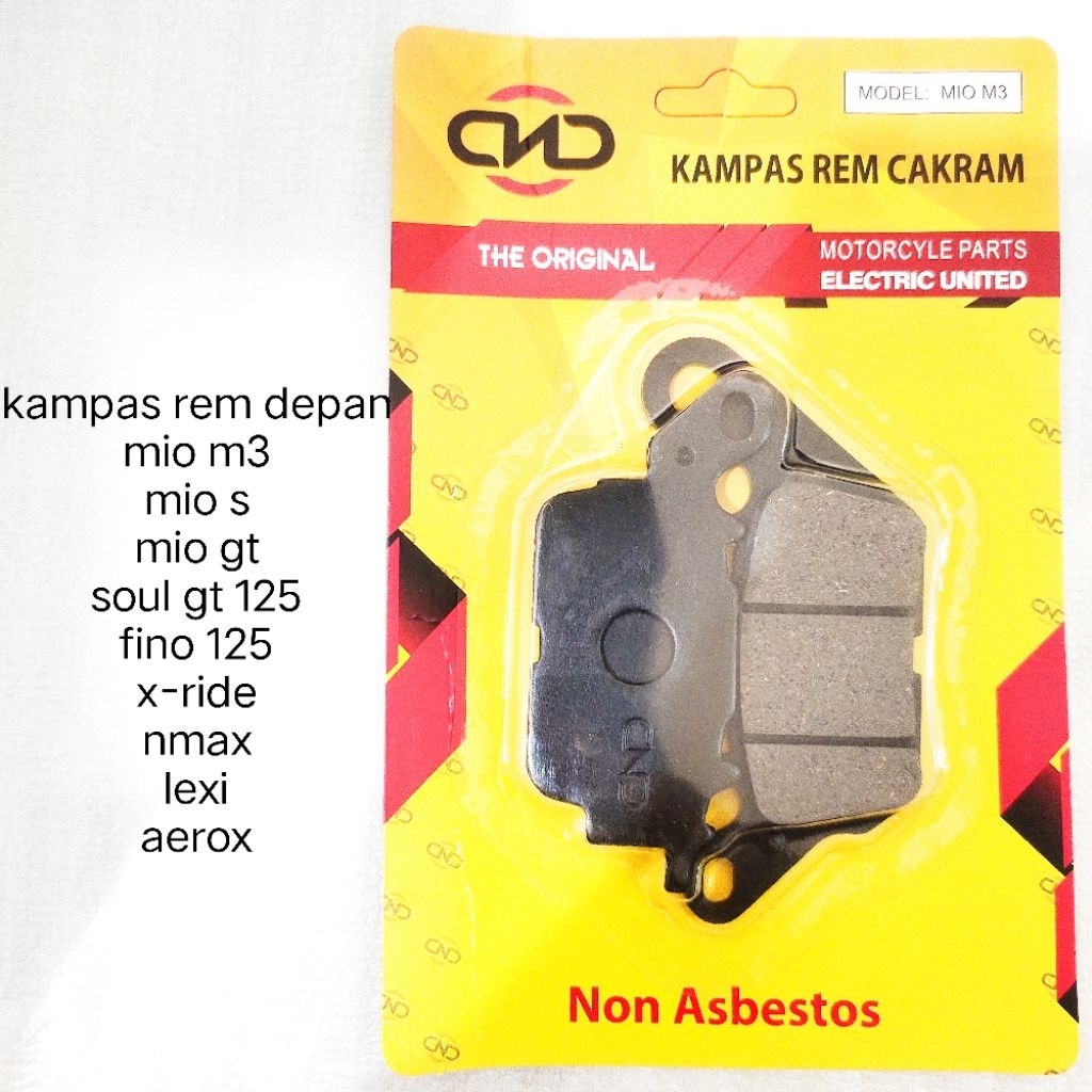 kampas rem depan mio m3 mio s mio 125 fino 125 lexi nmax aerox soul gt 125 kampas rem depan