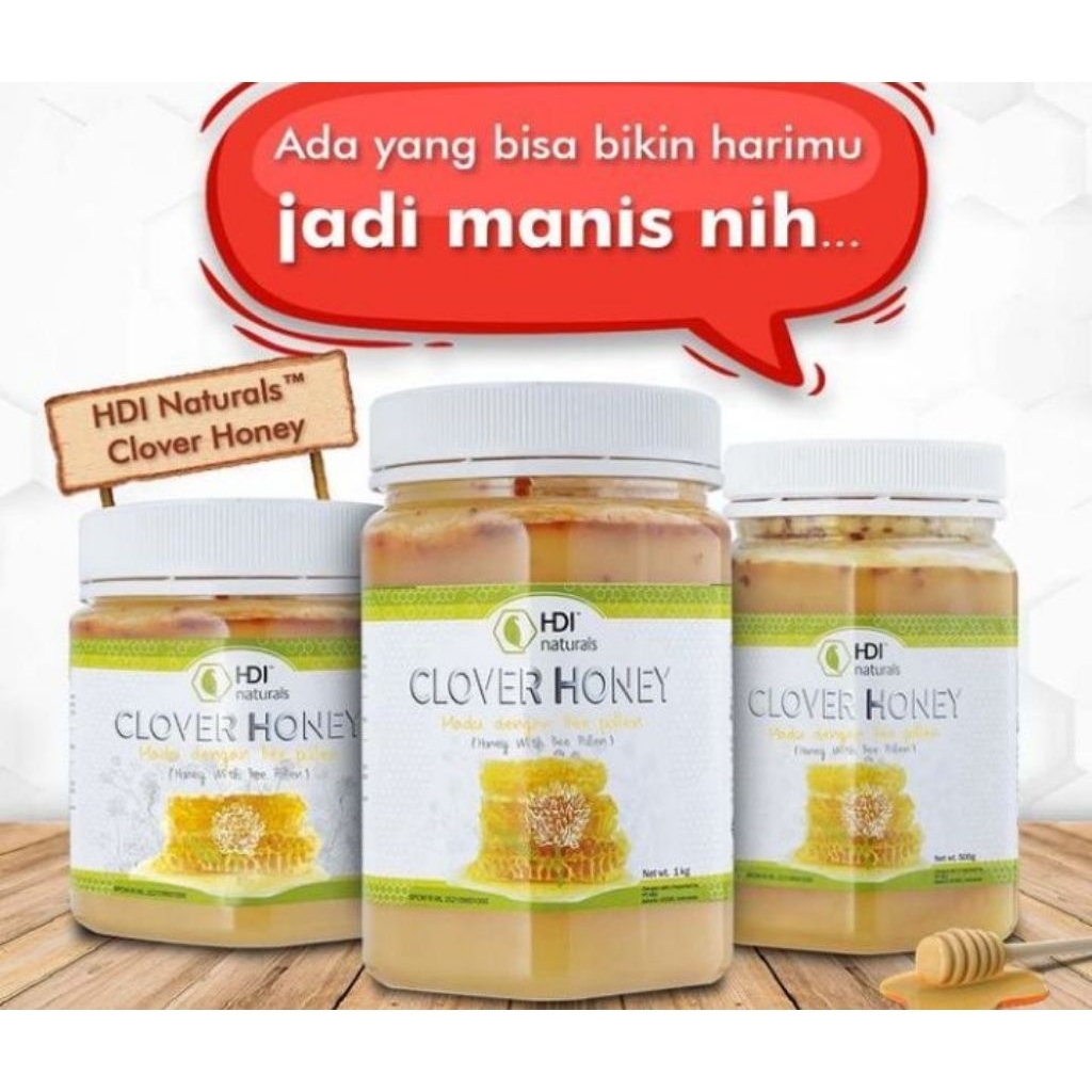 

clover honey 1kg,500gr,250gr asli exp 2028 ori gratis sendok kayu