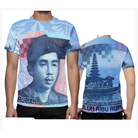 baju uang seratus rupiah / jersey unik uang printing