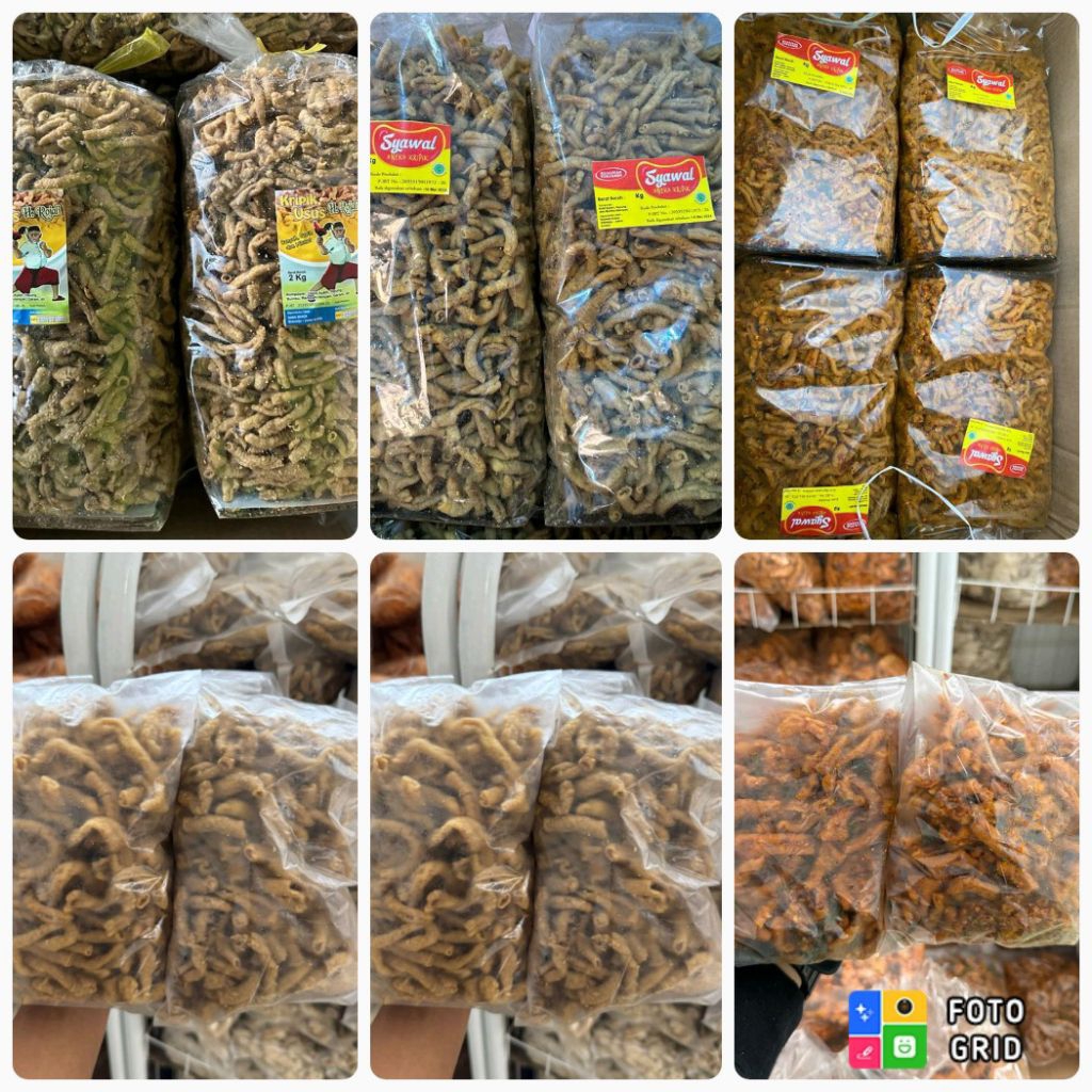 

500gram Kripik Usus Ayam Original - Kripik Usus Pedas