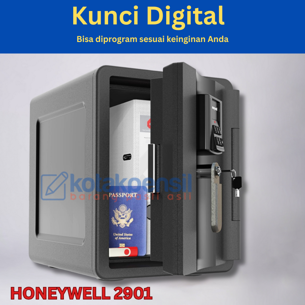 Brankas HONEYWELL 2901 Kunci Digital |Brankas Tahan Air | Brankas Uang dan Emas Tahan Api|Berangkas