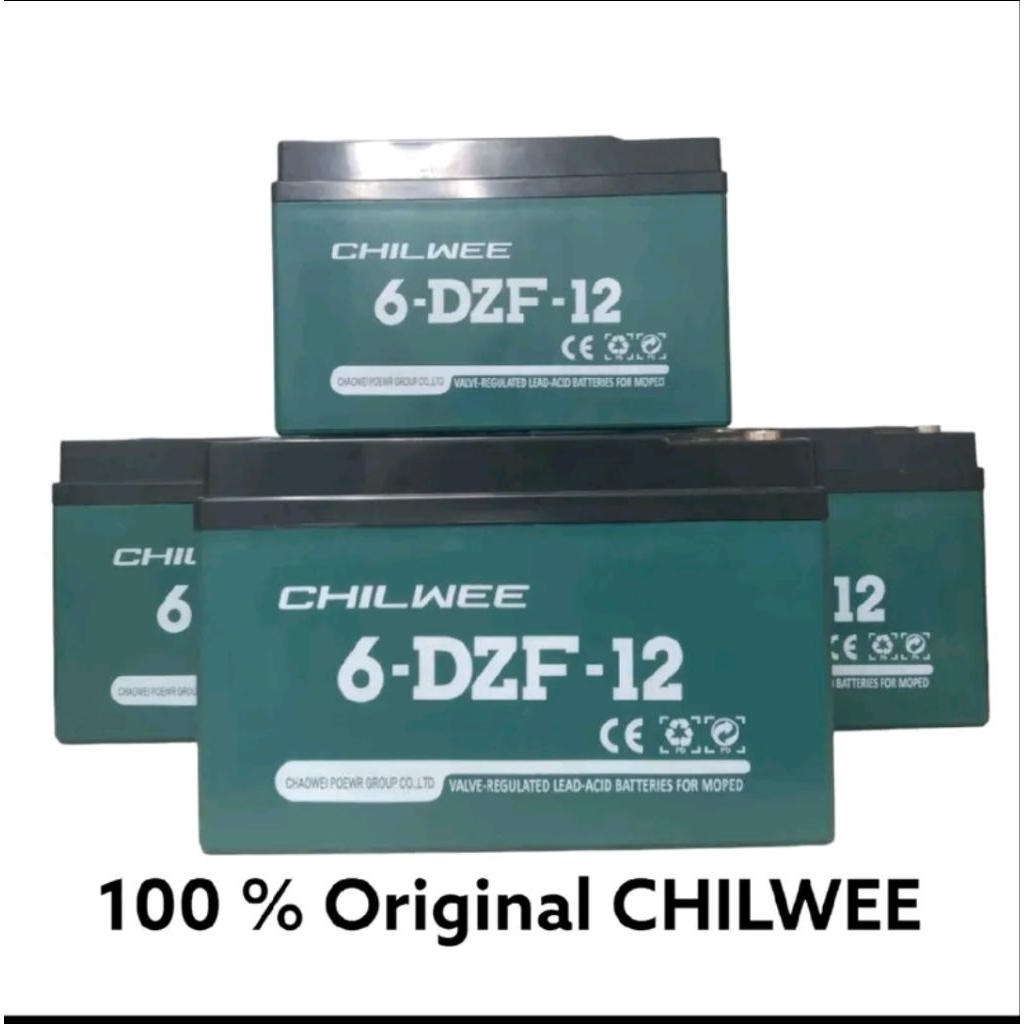 AKI SEPEDA LISTRIK CHILWEE 12volt 12ah original 100%