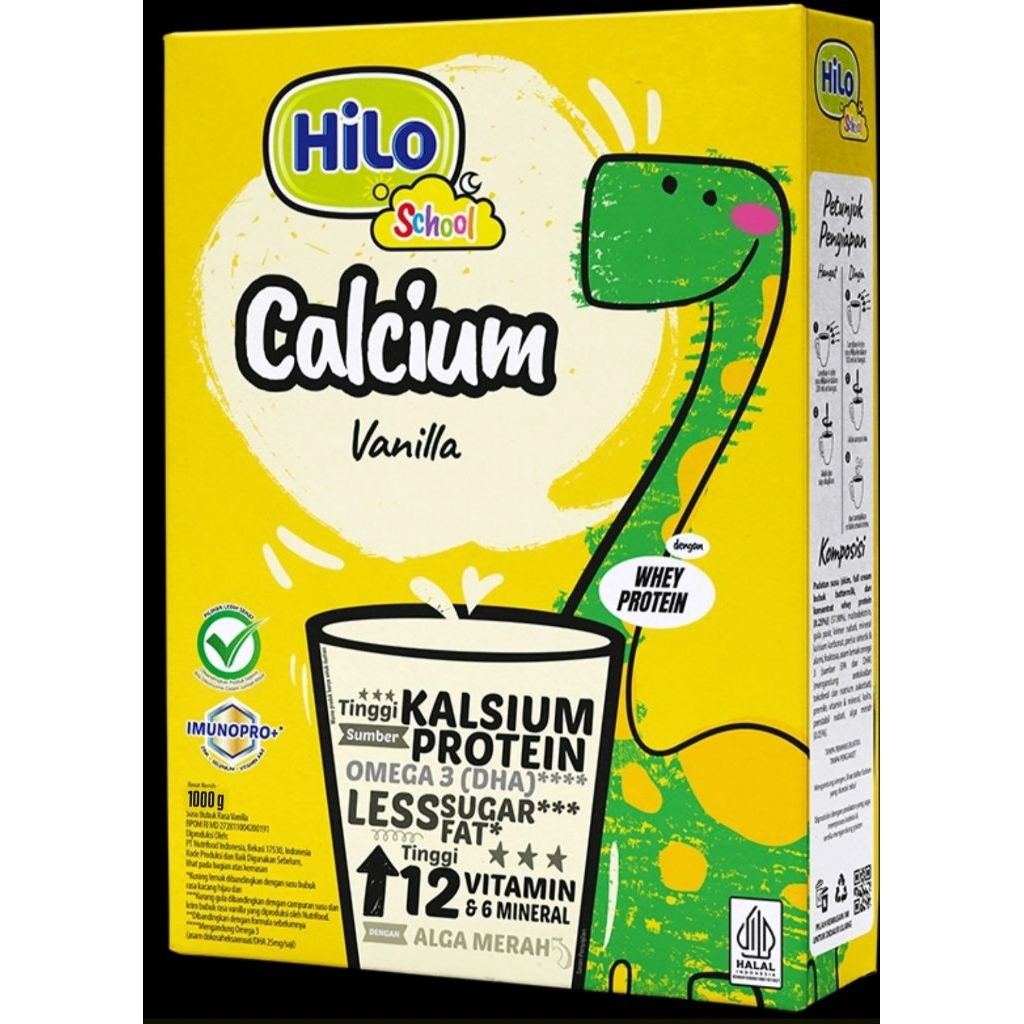

HiLo School Vanilla 1000 gr - Susu Tinggi Kalsium Lebih Rendah Lemak