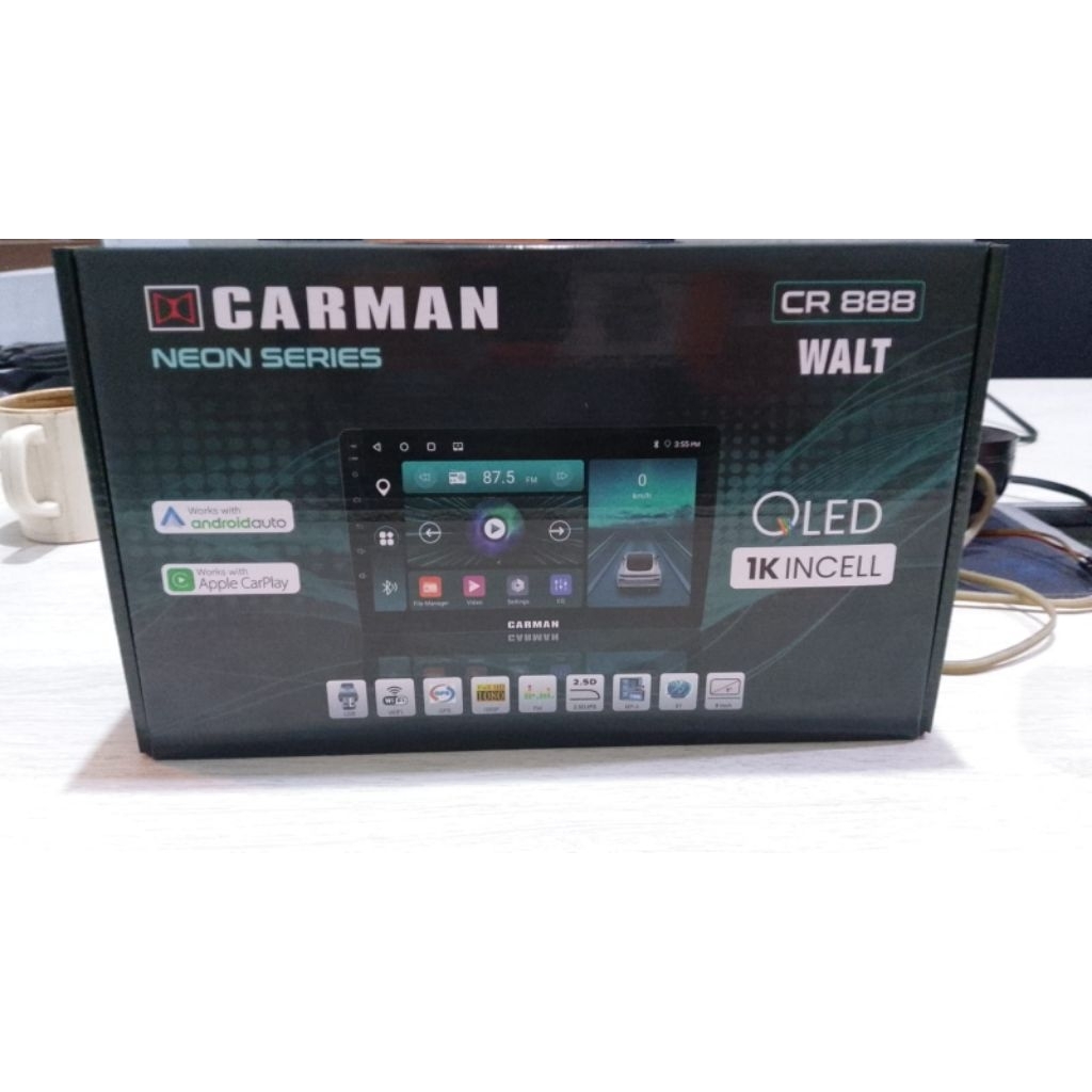 Head Unit Android 9 Inci Carman Neon Series Walt CR 888 2/32 Real QLED In Cell