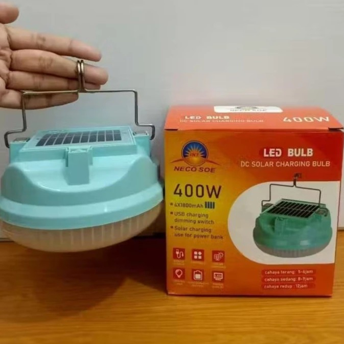 Lampu Emergency Gantung 400W Solar Panel Neco Soe/ Lampu Tenaga Surya 400 Watt/ Lampu Emergensi LED 