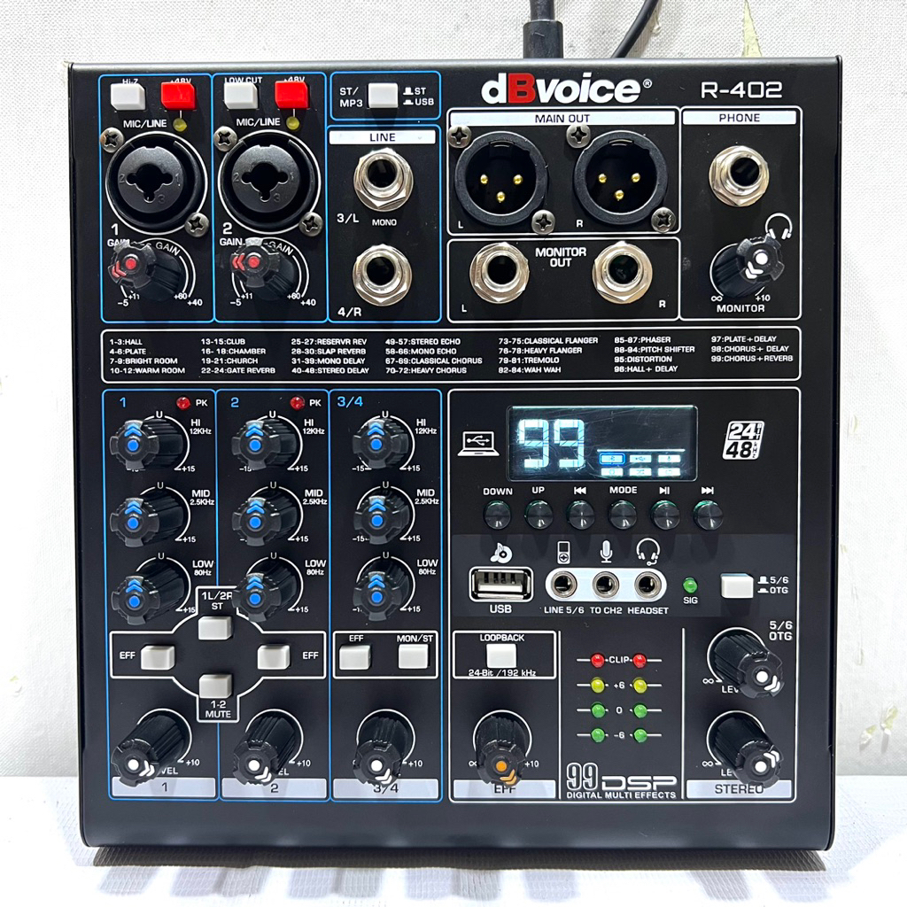 Mixer Dbvoice R 402 Original Product 4 Channel With OTG Live Streaming DBVOICE R402