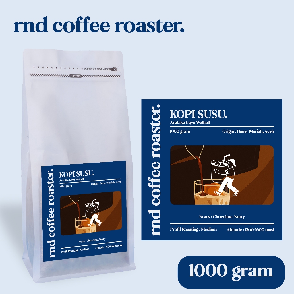 

KOPI SUSU GAYO ARABIKA WET HULL / SEMI WASH 1000 GRAM - BIJI KOPI BUBUK - RND COFFEE ROASTER