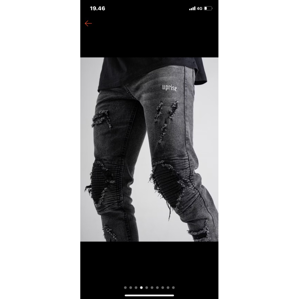 Uprise Denim Art Tarantula V2 Grey Skinny Jeans