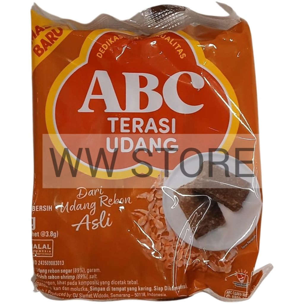 

Terasi Udang Rebon Asli halal MUI ABC 76g ( 20 sachet x 3.8g )