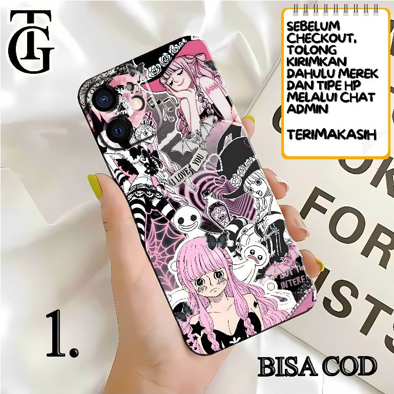 Case Silikon Premium Motif Anime Perona One Piece Untuk For IPHONE 11 13 12 14 15 16 Pro X XR XS MAX