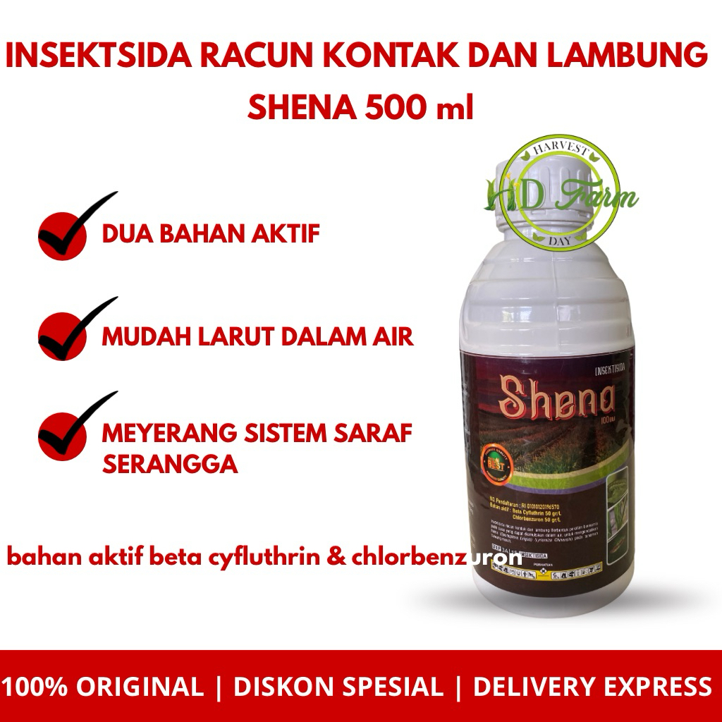 [ORIGINAL] Insektisida Shena 500 ml / Setengah liter – Obat Ulat grayak | Pengendali hama tanaman pa